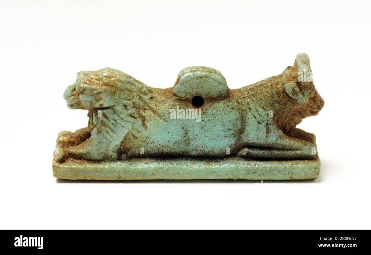 Egitto, amulet, animale, faience, 2.8 cm, 1 1, 8in, Ubicazione, Egitto Foto Stock