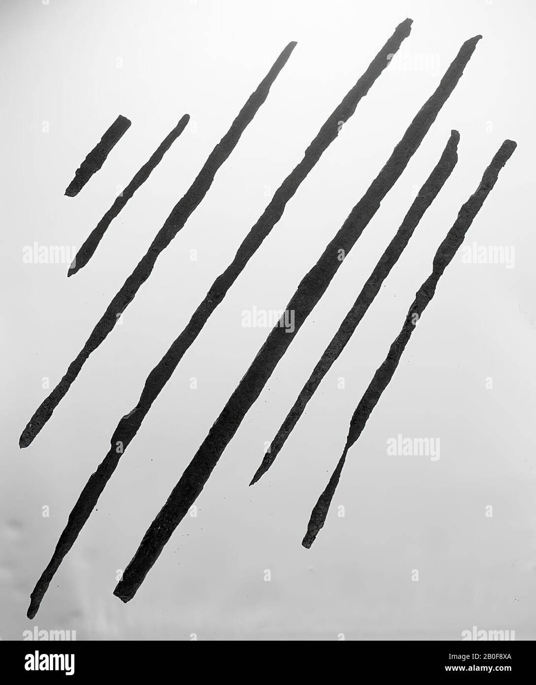 5 perni rotondi e quadrati in ferro, Pens, metallo, ferro, lunghezza max.: 29.6, roman 15-250, Paesi Bassi, Utrecht, Bunnik, Vechten Foto Stock