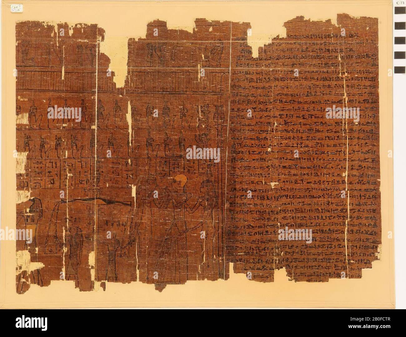 Egitto, scrittura a mano, ieratico, papiro, 38 x 48 cm Foto Stock