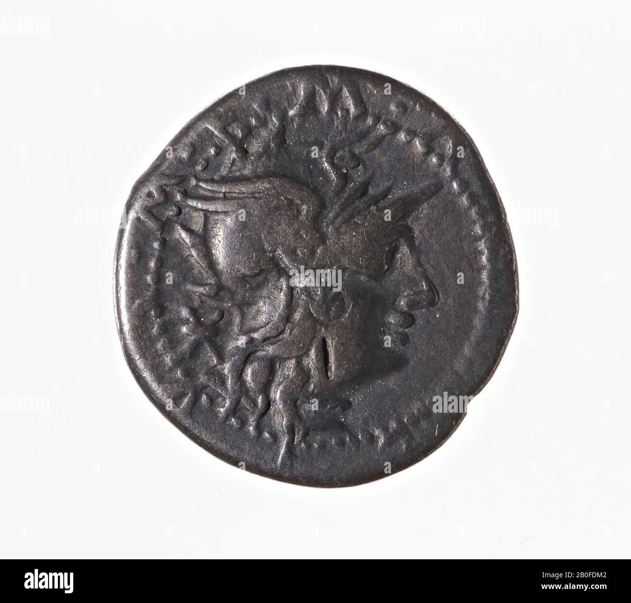 VZ: Helmed Roma n.r., tra doppio bordo :, M · A · M · F. Sul viso 2 Hallmark, Kz: Ercole in quattro mani, in taglia ROMA, moneta, denarius, M. Acilius, metallo, argento, Diam. 17 mm, peso 3,76 gr, romano a.C. 130, ignoto, sconosciuto, sconosciuto Foto Stock