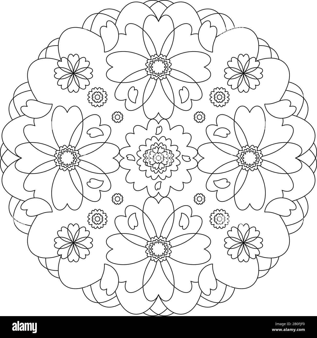 Abstract seamless pattern del mandala, pagine da colorare per bambini e  adulti Immagine e Vettoriale - Alamy