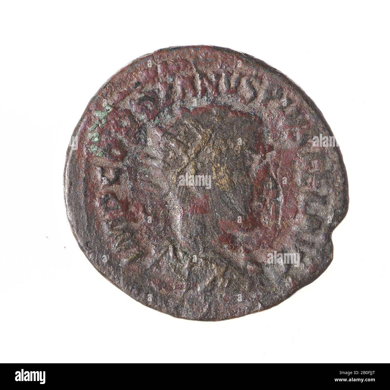 VZ: Busto drappeggiato con Halo n.r., IMP GORDIANUS PIO FEL AGO, Kz: Laetitia et al., LAETITIA AGO [N], moneta, aes-antoninianus, Gordian III, metallo, rame, Diam. 23 mm, peso 3,99 gr, roman 241-243, sconosciuto, sconosciuto, sconosciuto, sconosciuto, Olanda, Gelderland, Tiel ?, Tiel Foto Stock