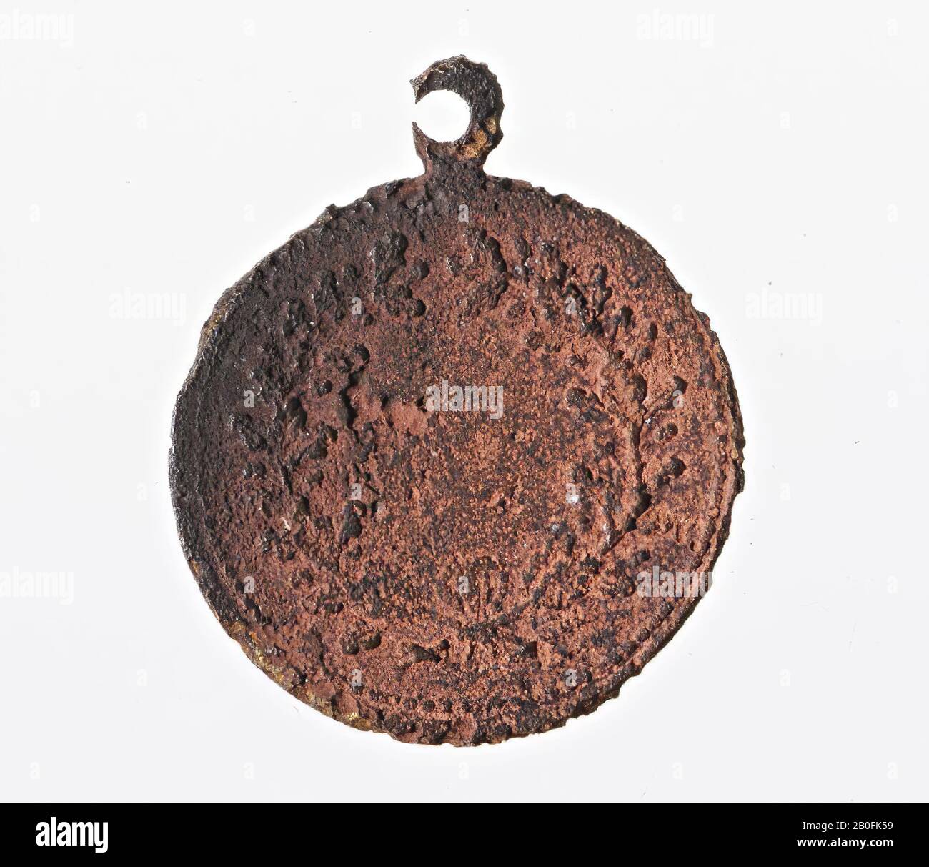 Medaglia commemorativa in occasione del trasferimento dell'immagine di M.Az. De Ruijter (1841) dal Parco Bellamy a Boulevard Blankert in Flushing. Obverse: Piatto di Michiel Adriaanzoon de Ruijter (1607-1676) con la leggenda: Medaglia ricordo Foto Stock