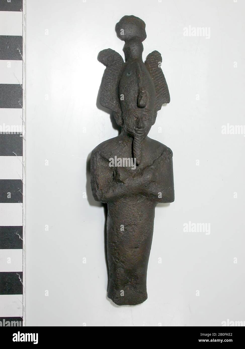 Statua, Osiride, frammento, bronzo, dio, bronzo, 12,5 cm, Tardo Periodo, Saitian Periodo, Egitto Foto Stock