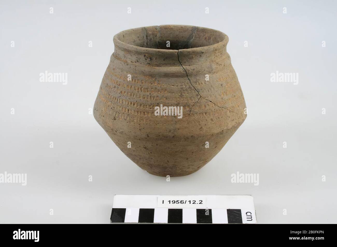 Paesi Bassi Medioevo, vaso nod, ceramica, Franchi, h, 10,8 cm, diam, 12,5 cm, vmeb 600-700, Paesi Bassi, Limburg, Meerssen, Rotem, grave 1 Foto Stock