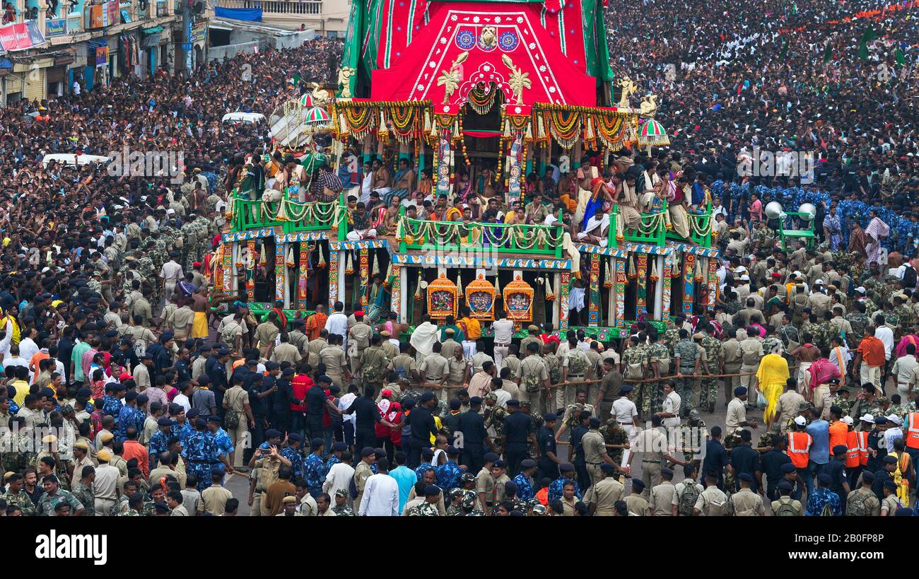 L'immagine di Rath Yatra o cart festival di Jagannath a Puri, Odisha, India, Asia Foto Stock