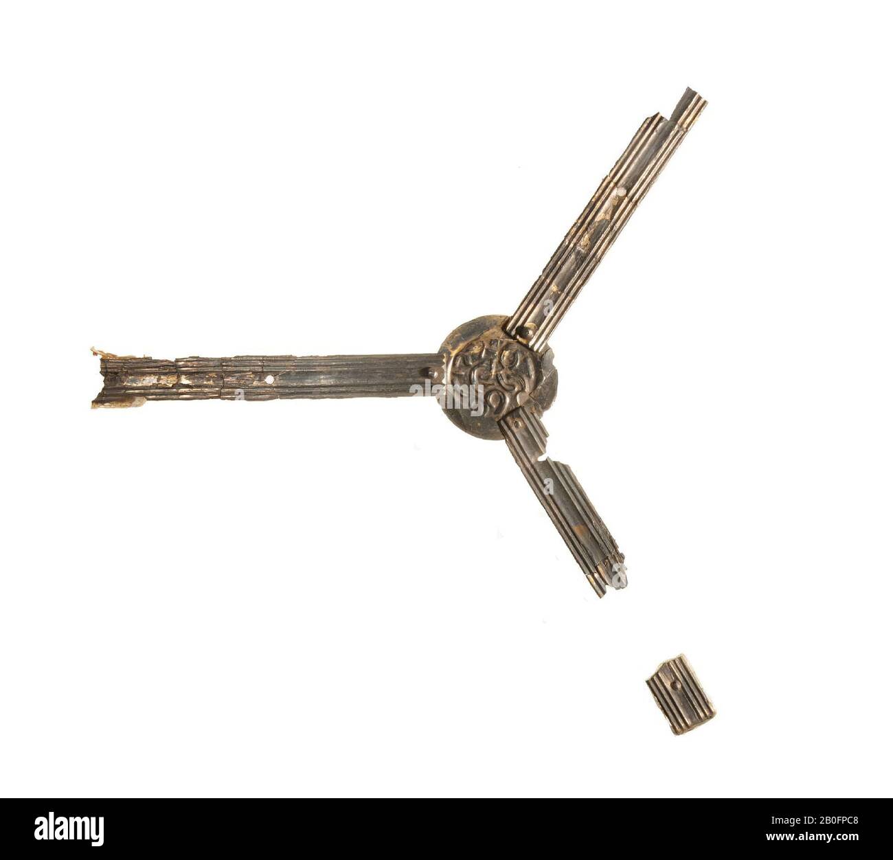 Pastella D-brattato, organica, legno, argento (dorato), vmeb 525-600, Paesi Bassi, Utrecht, Rhenen, Rhenen, grave 775 Foto Stock