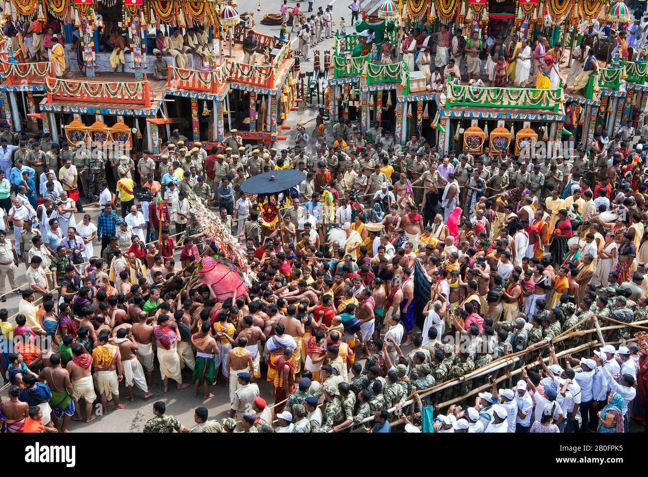 L'immagine di Rath Yatra o cart festival di Jagannath a Puri, Odisha, India, Asia Foto Stock