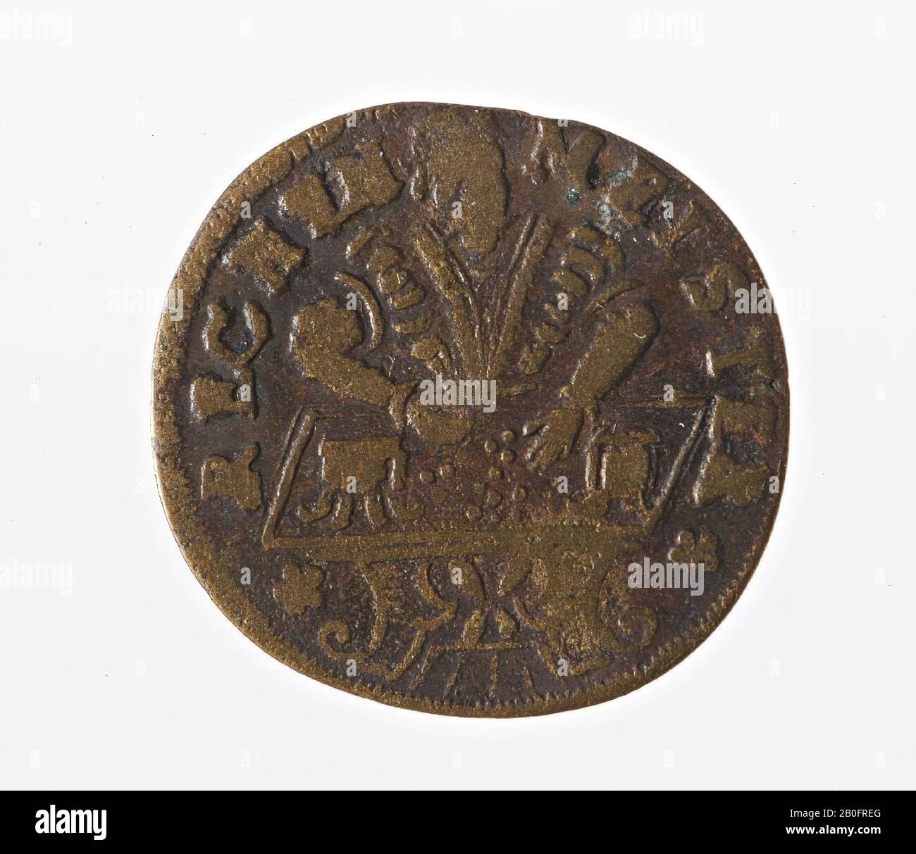 Medaglia: Medaglia di calcolo di Wolf Lauffer, metallo, rame, nt 1575-1625, Paesi Bassi ?, sconosciuto, sconosciuto, sconosciuto Foto Stock