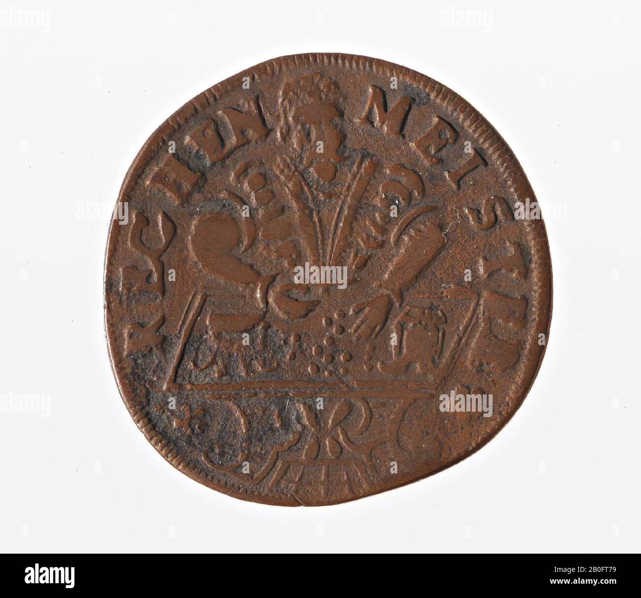 Penny: Medaglia di calcolo di Wolf Lauffer, metallo, rame, nt 1575-1625, Olanda ?, sconosciuto, sconosciuto Foto Stock