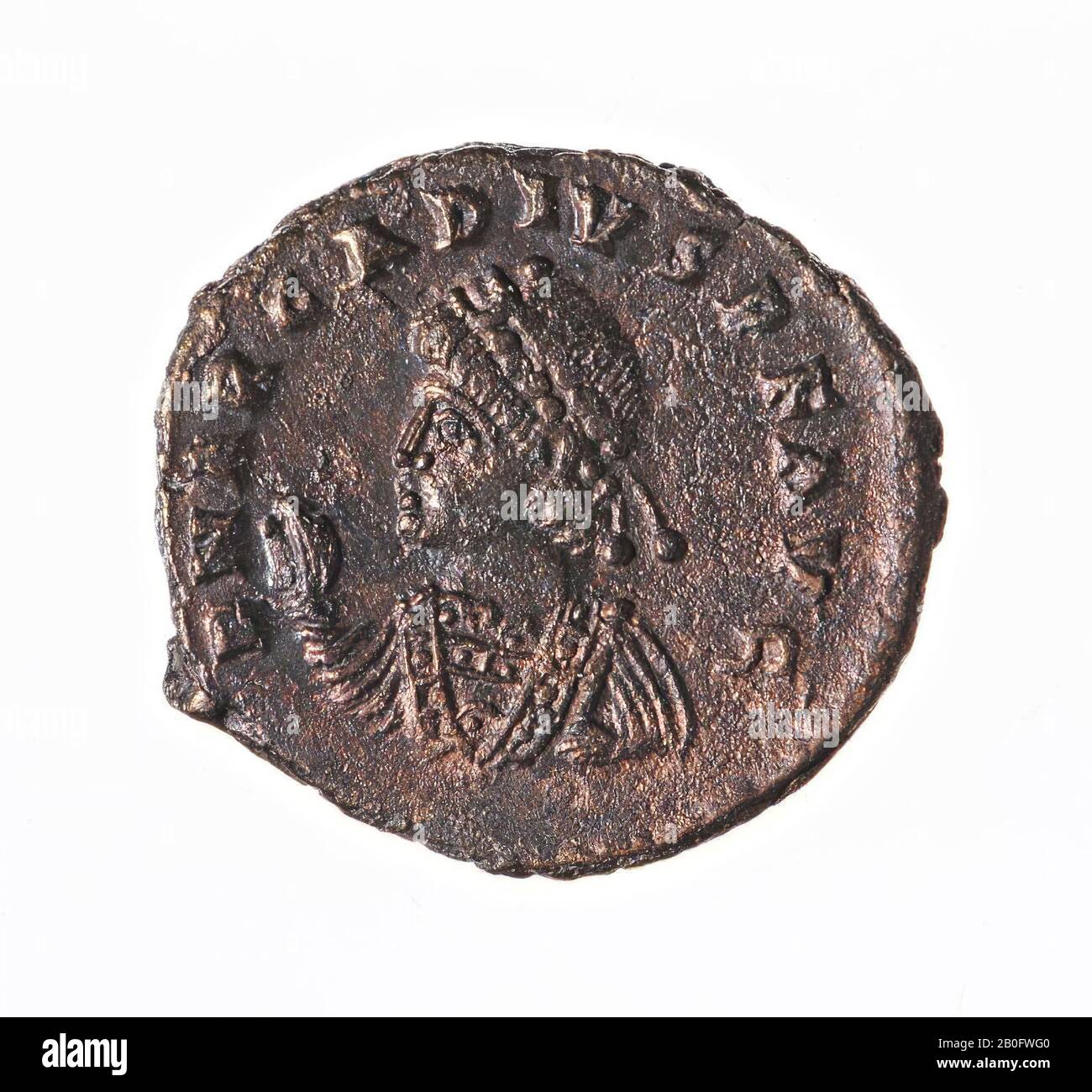 VZ: Busto immagine n.l. con mappa e scettro, DN ARCADIUS PF AUG, Kz: Camp gate sotto cristo monogramma, GLORIA REI-PVBLICE, COIN, aes-III, Arcadius, metallo, rame, diam. 17 mm, peso 2,28 gr, romano 383-388, sconosciuto, sconosciuto, sconosciuto Foto Stock