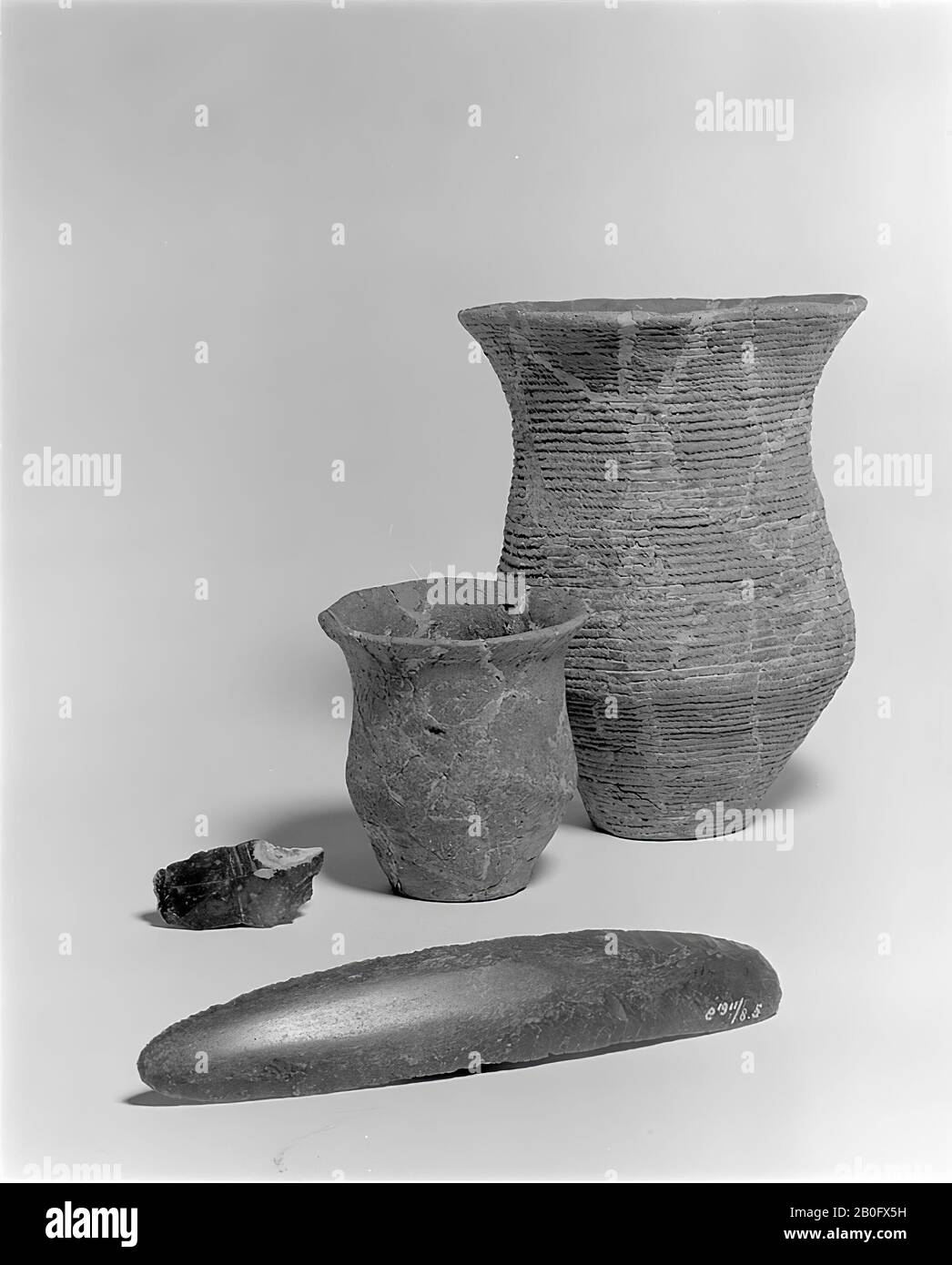 Coppa in corda, coppa, terracotta, preistoria 2700-2400 a.C., Paesi Bassi, Gelderland, Epe, Vaassen, Hanendorp, collina 2 Foto Stock