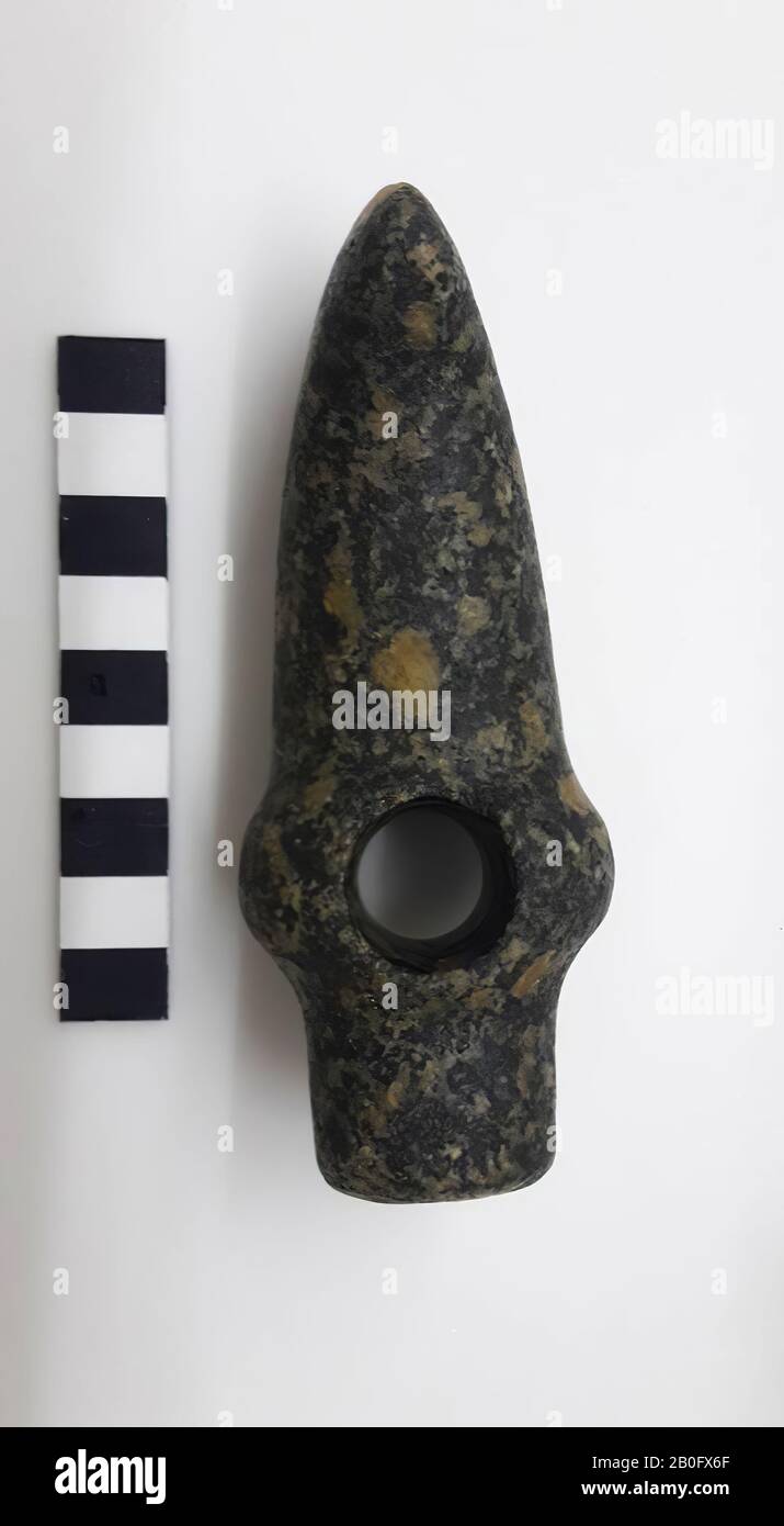 Martello, pietra, lunghezza: 10,7 cm, preistoria, Paesi Bassi, Gelderland, Nijmegen, Nijmegen Foto Stock