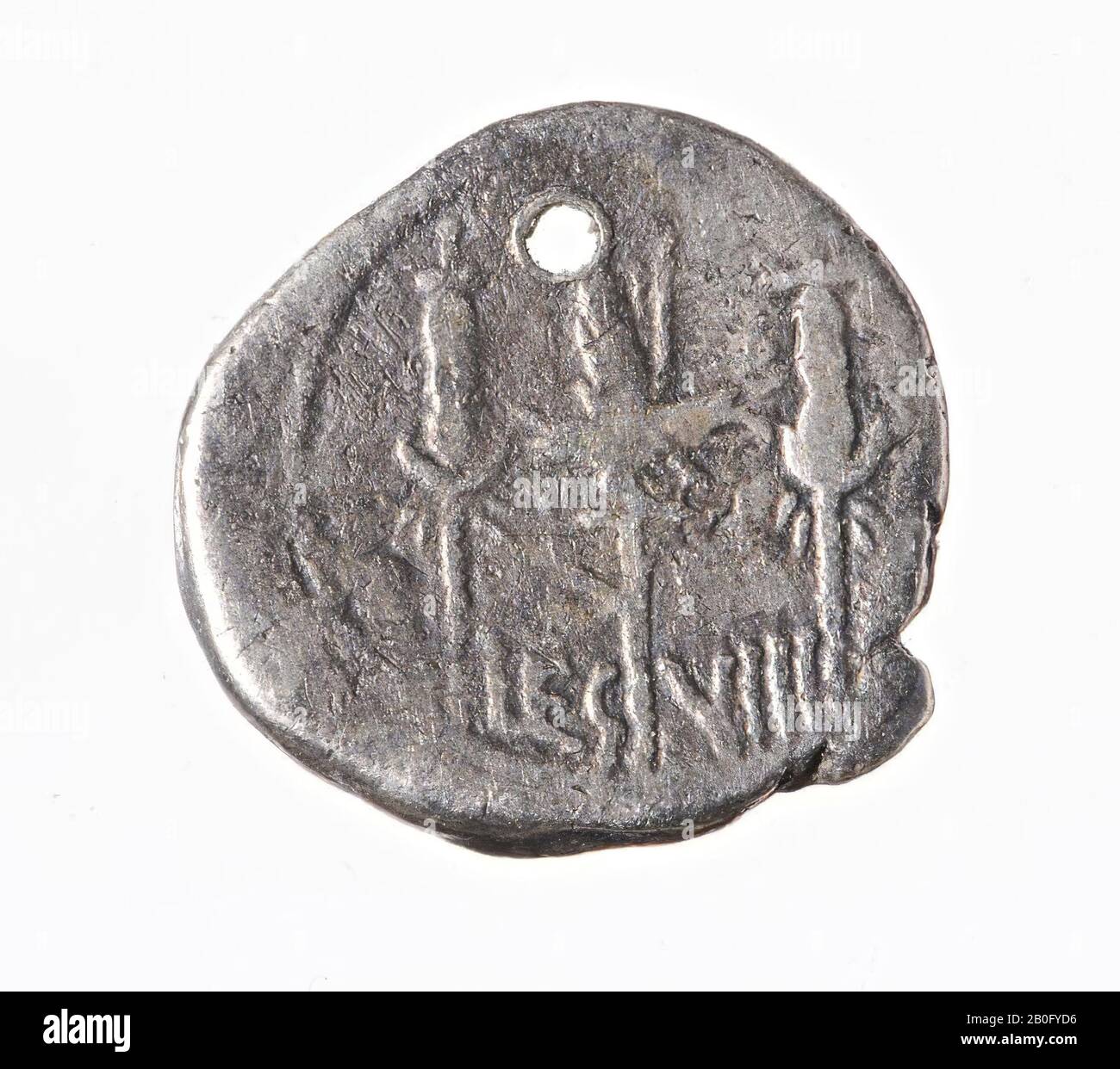 Antichità classica, moneta, denaro, Marco Antonius, metallo, argento, diam., 18 mm, peso, 3,16 g, romano BC 32-31 Foto Stock