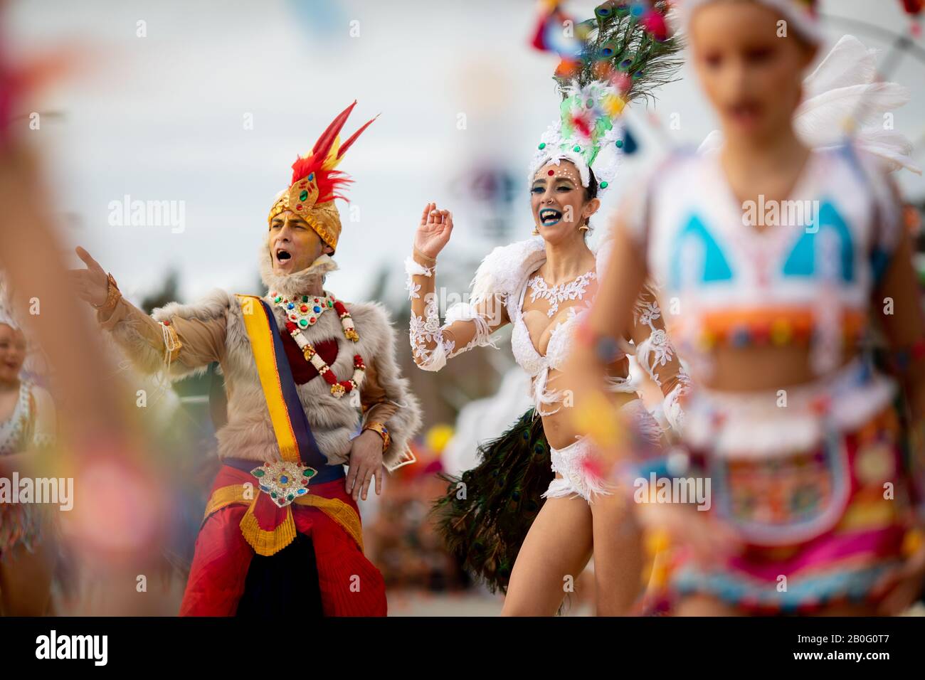 Ovar, Portogallo - 3 marzo: Gruppo Costa de Prata durante la sfilata di Carnevale il 3 marzo 2019 a Ovar, Portogallo Foto Stock