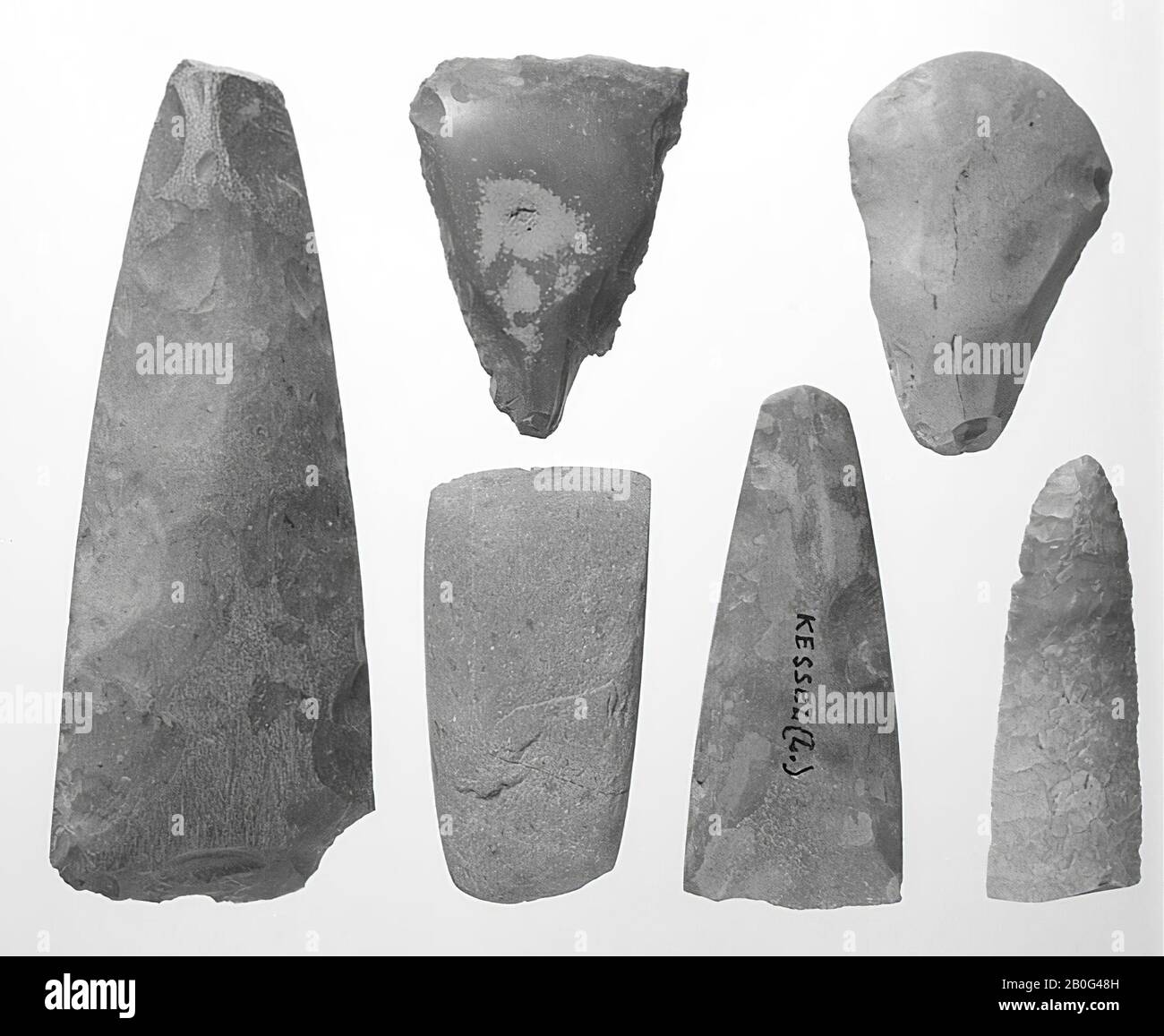 lama ritoccata (frammento di pugnale), pugnale, pietra, selce, preistorica -4000 Foto Stock