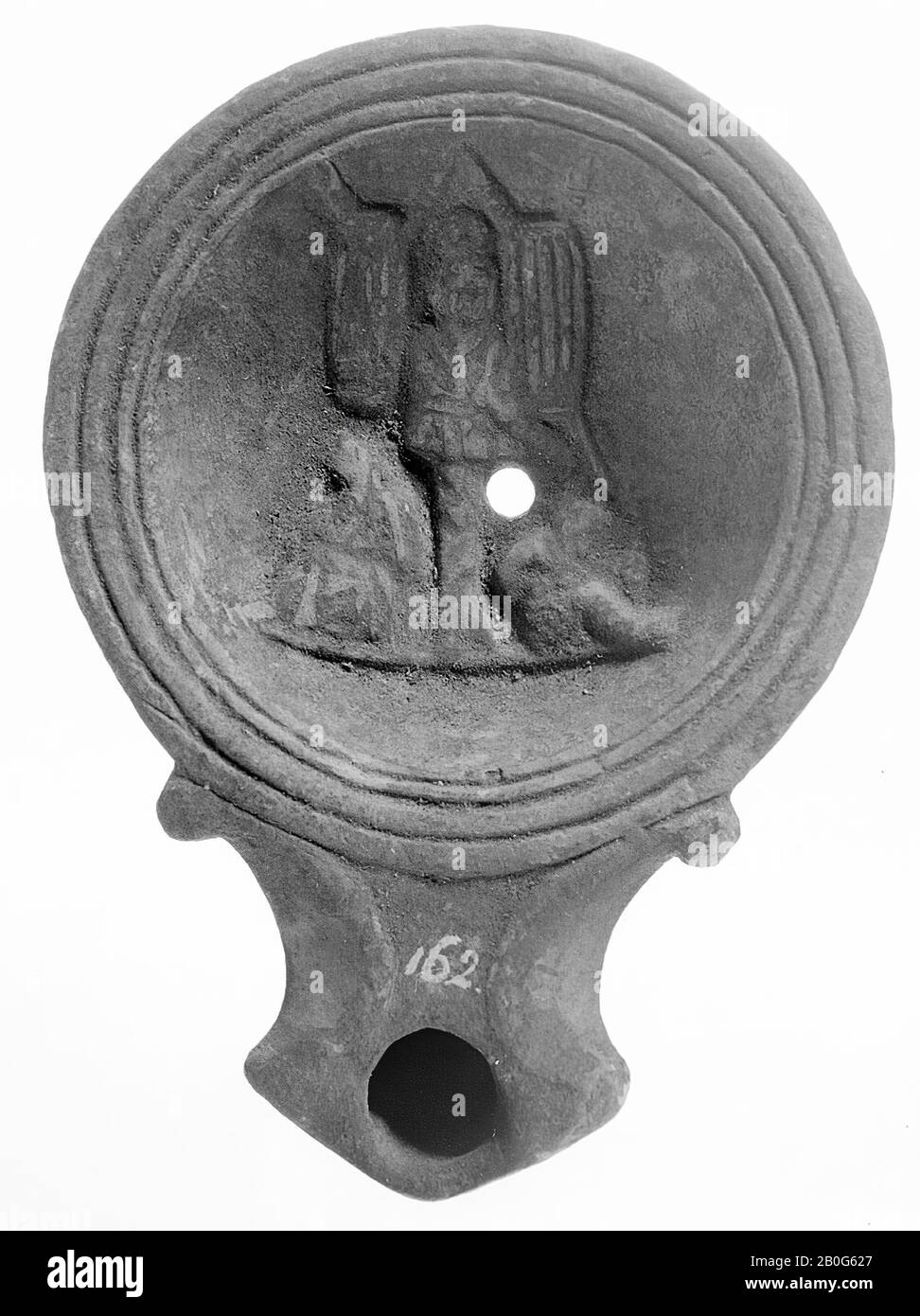 Lampada ad olio, ceramica, terracotta, 1st secolo d.C. 1-100, Africa Foto Stock