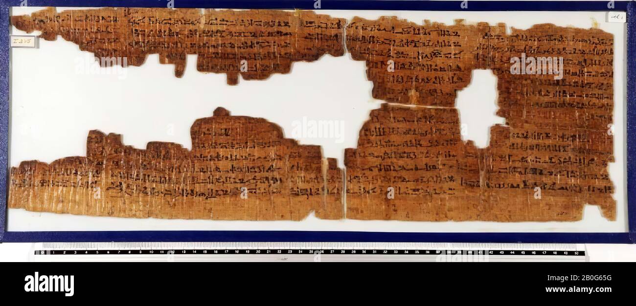 Egitto, calligrafia, ieratico, papiro, 20 x 57 cm Foto Stock