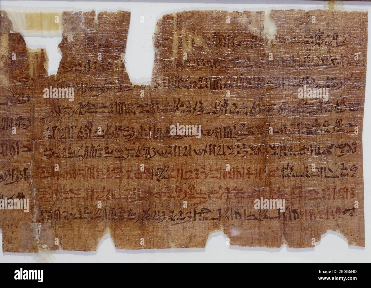 Egitto, scrittura a mano, ieratico, papiro, 17 x 48,5 cm Foto Stock