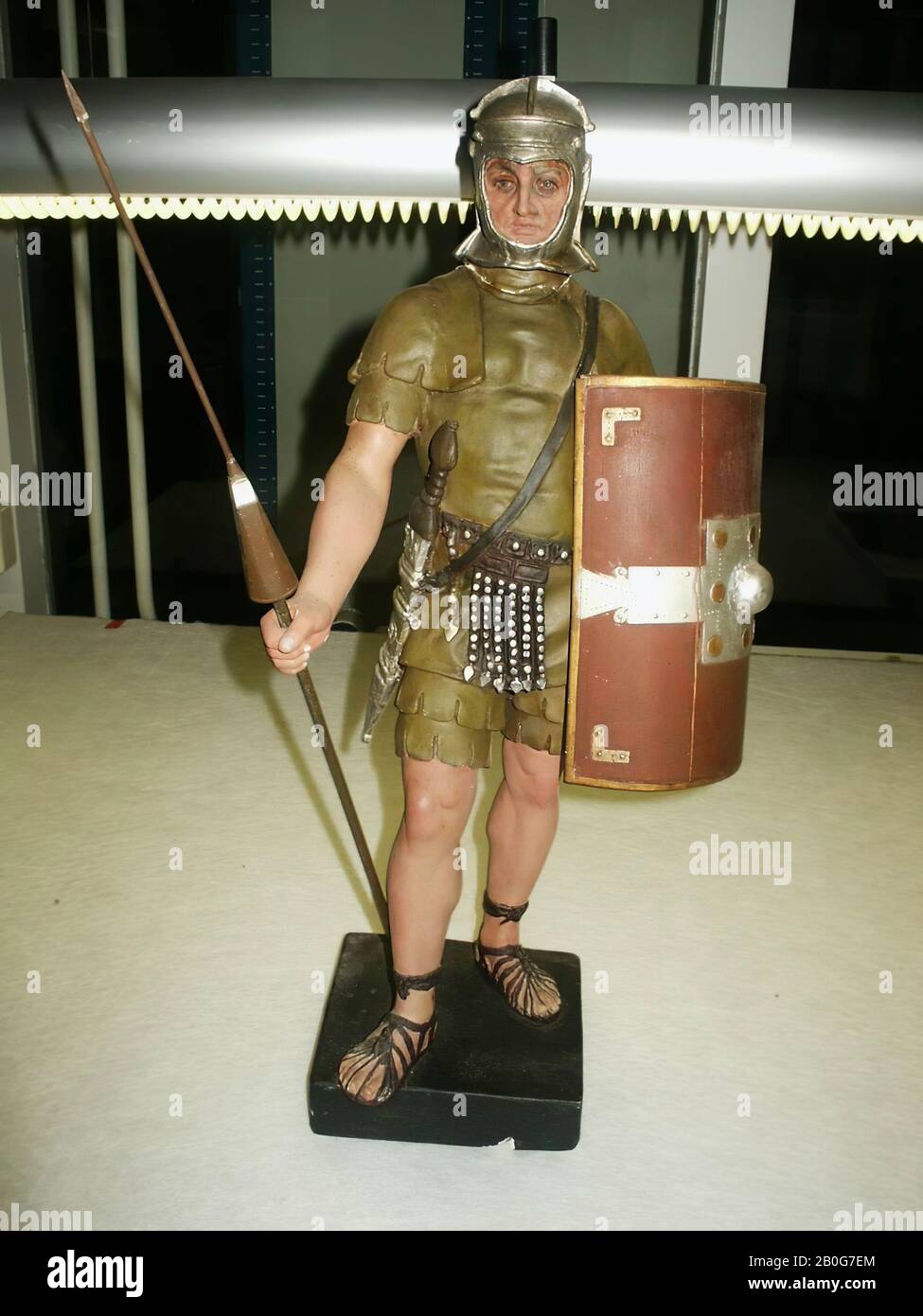Modello di soldato romano, modello di soldato romano, gesso, H. 56 cm Foto Stock