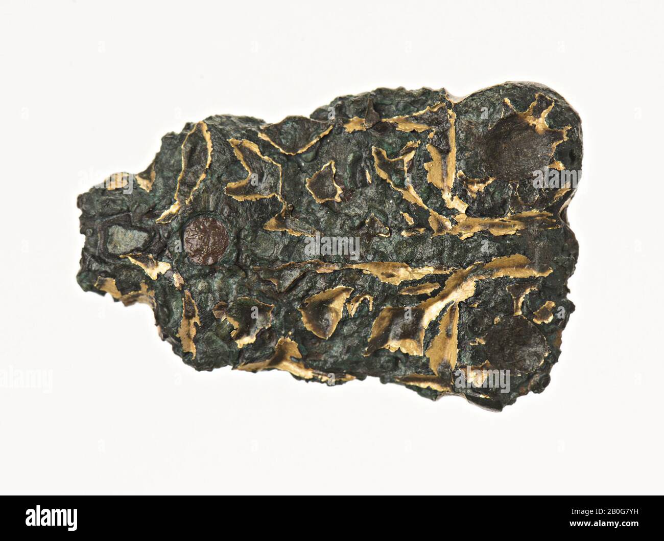 Batteria dorata, metallo, bronzo, oro, vmec, Olanda, Utrecht, Wijk bij Duurstede, Wijk bij Duurstede, Dorestad Foto Stock