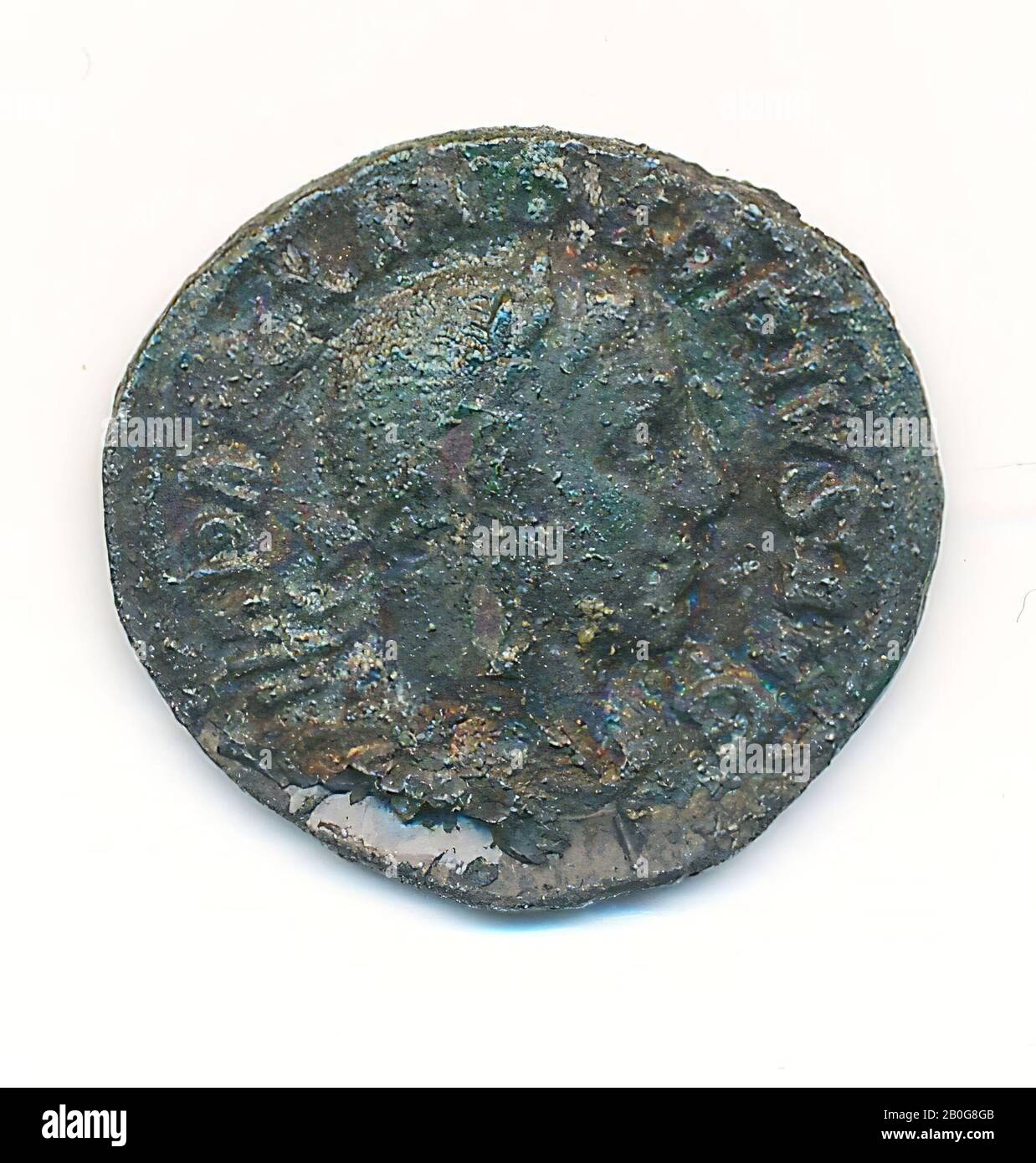 VZ: Busto Laureated n.r., IMP ALEXAND PIO AUG, Kz: Sol con frusta n.l. in esecuzione, PM TRP X COS III PP, moneta, denarius, Severus Alexander, metallo, argento, diam. 18-20 mm, peso 3,13 Gr, Roman 231, Paesi Bassi, Olanda Meridionale, Leidschendam-Voorburg, Voorburg, Arentsburg Foto Stock