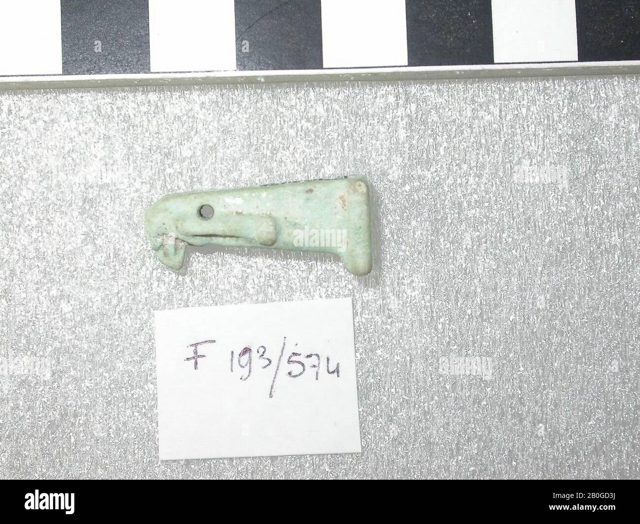 Statua, thot, in piedi, ibiskop, amuleto, dio, faence, 2,7 cm, tardo Periodo, periodo Saitiano, Egitto Foto Stock