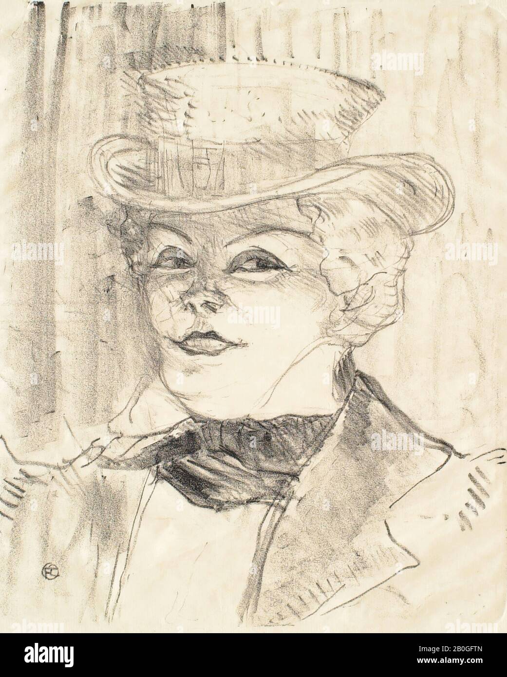 Henri de Toulouse-Lautrec, francese, 1864–1901, Madame Réjane, 1894, Litograph, Totale: 11 1/2 x 9 1/2 in. (29,2 x 24,1 cm Foto Stock