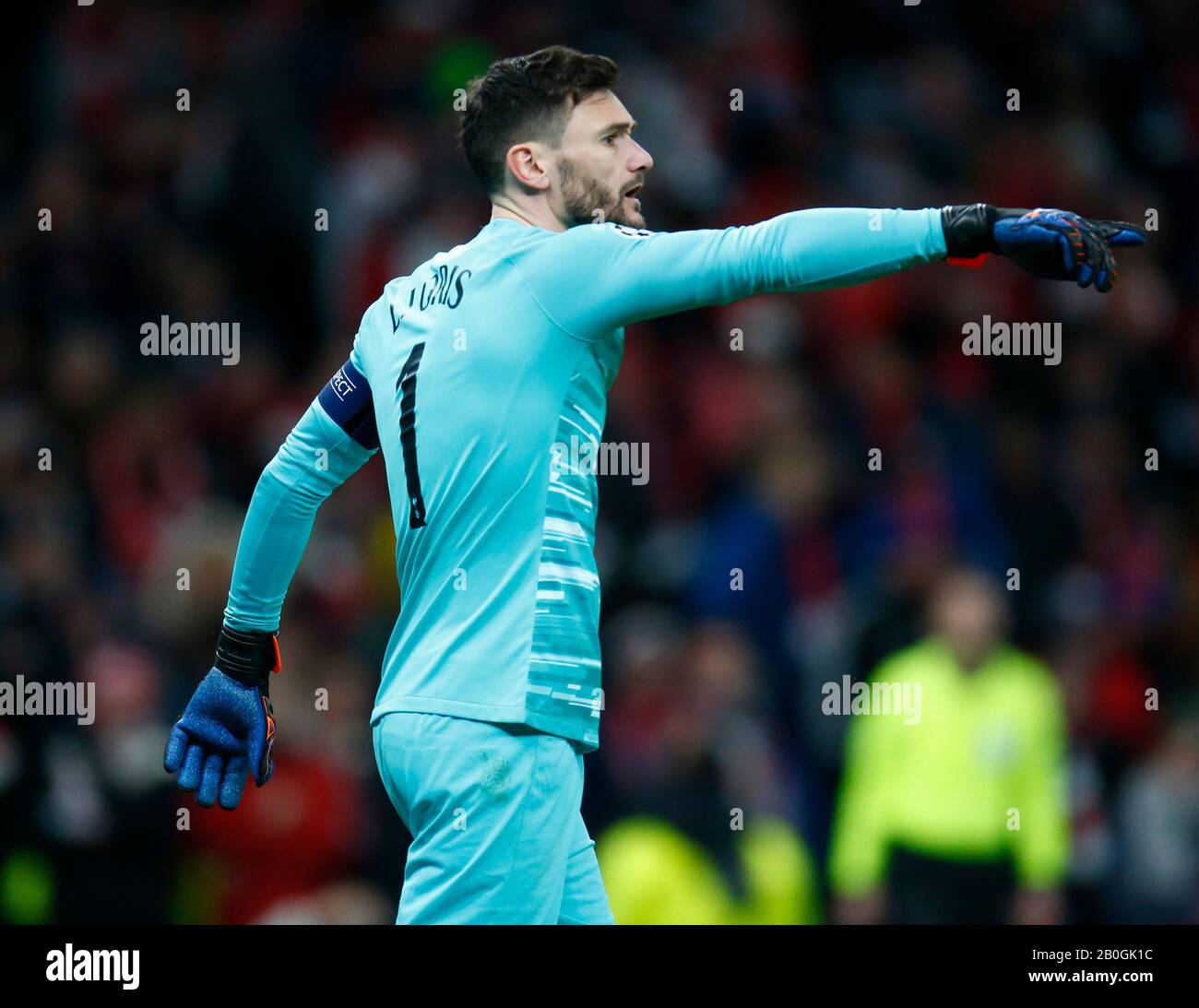 LONDRA, REGNO UNITO. 19 febbraio Tottenham Hotspur's Hugo Lloris durante il Champions League Round 16 tra Tottenham Hotspur e RB Leipzig a Totten Foto Stock