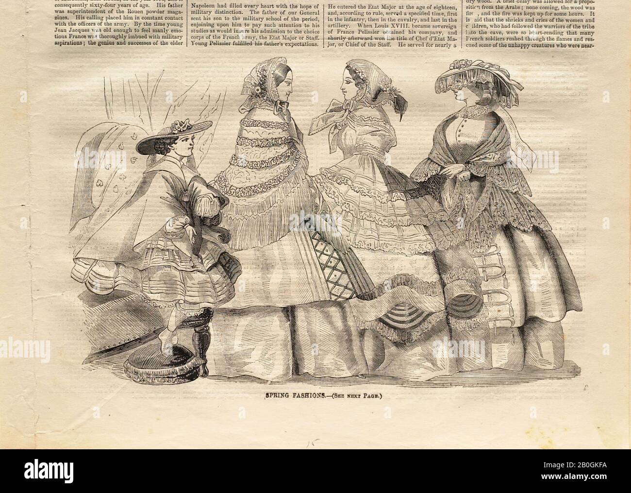 Sconosciuto, fasce elastiche, 1858, incisione su carta, immagine: 6 1/8 x 9 5/16 in. (15,5 x 23,7 cm Foto Stock