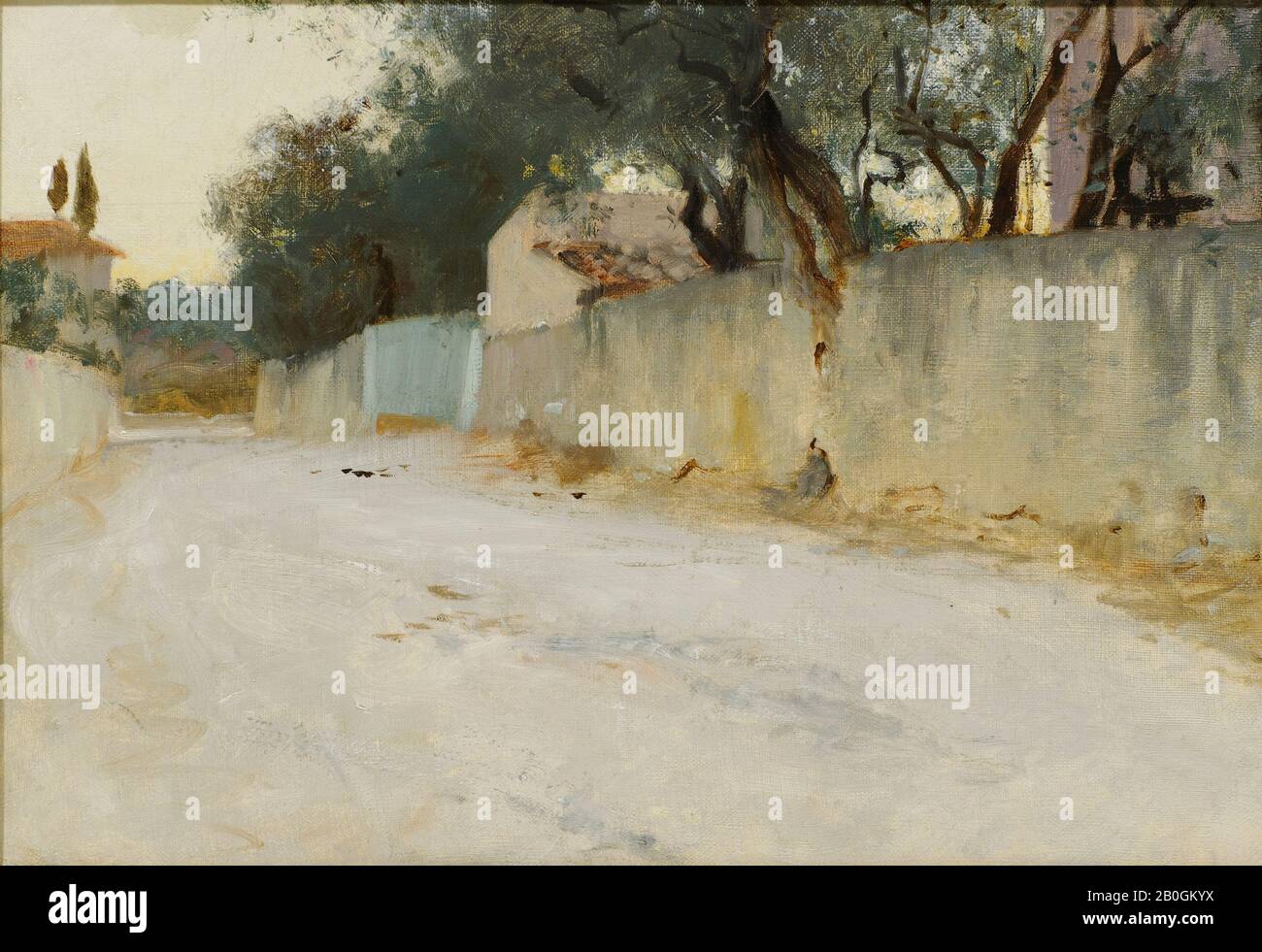 John Singer Sargent, americano, 1856–1925, una strada a sud, c. 1878–84, olio su tela, 12 13/16 x 18 1/8 in. (32,5 x 46 cm Foto Stock