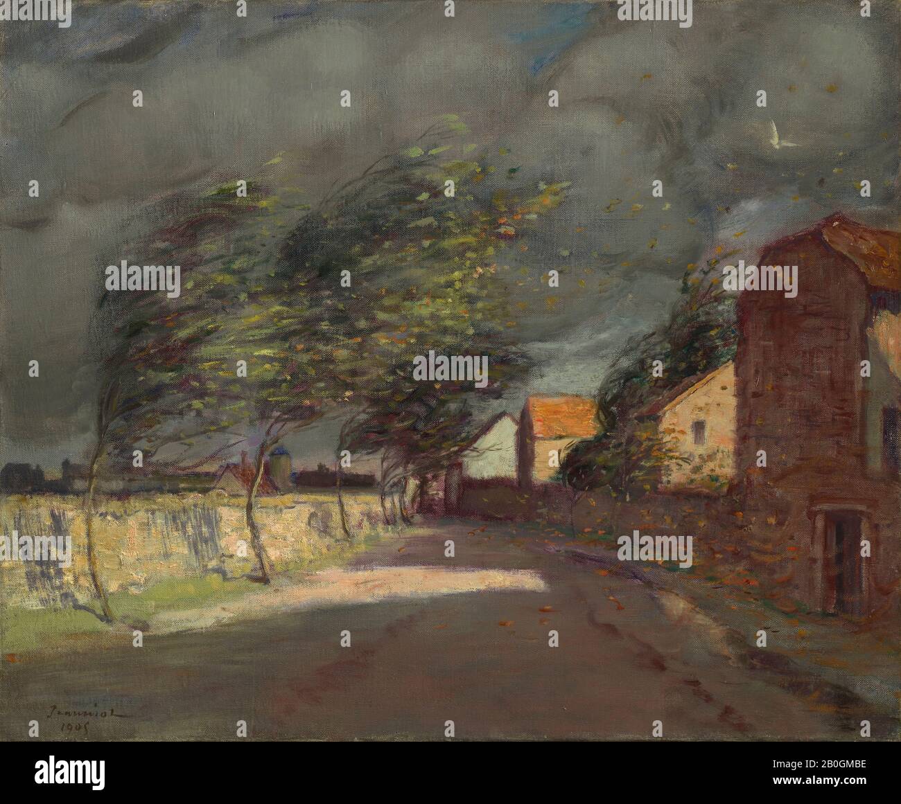 Georges Jeanniot, francese, 1848–1934, Coming Storm, 1905, olio su tela, 19 11/16 x 24" (50 x 61 cm Foto Stock