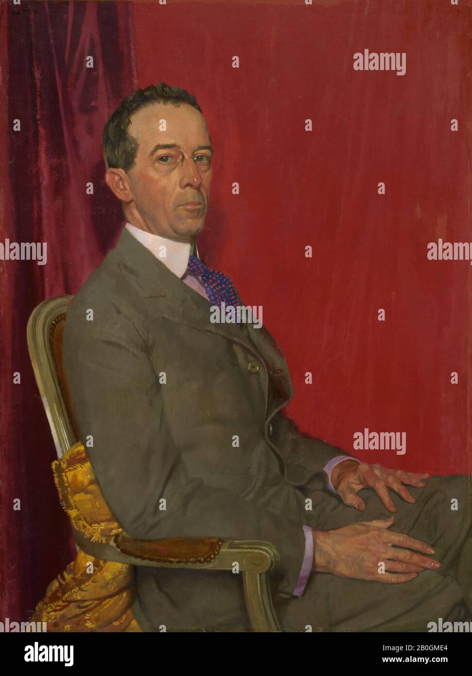 Sir William Orpen, irlandese, 1878–1931, Robert Sterling Clark, 1921–22, olio su tela, 40 1/8 x 30 pollici. (101,9 x 76,2 cm Foto Stock