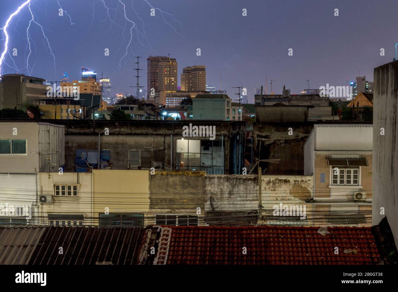 Illuminazione a Bangkok Foto Stock