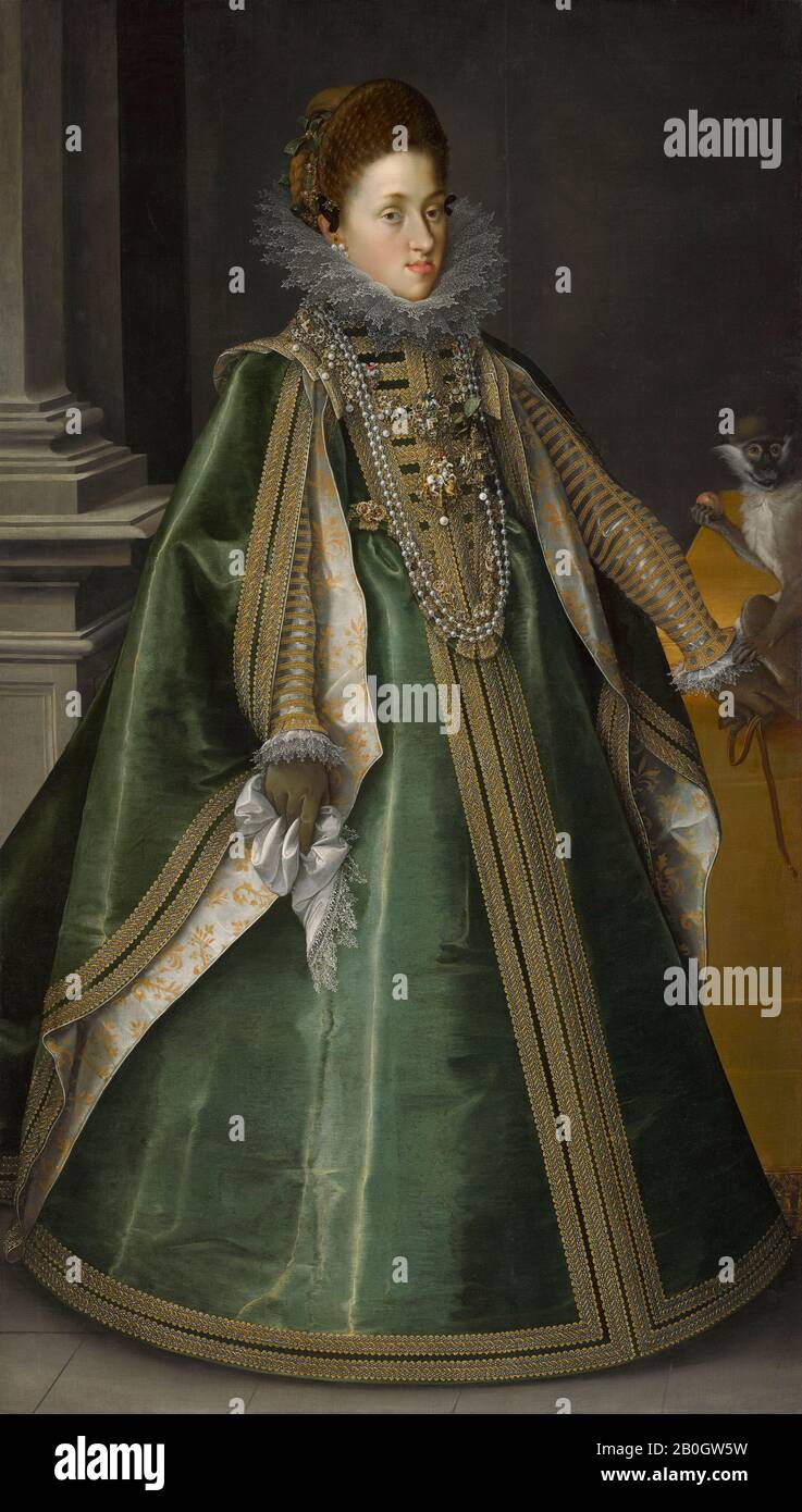 Joseph Heintz il Vecchio, svizzero, 1564–1609, attivo in Italia, Konstanze von Habsburg, Archduchessa dell'Austria centrale, Più Tardi Regina della Polonia, 1604, olio su tela, 72 5/16 x 41 7/16 in. (183,6 x 105,2 cm Foto Stock