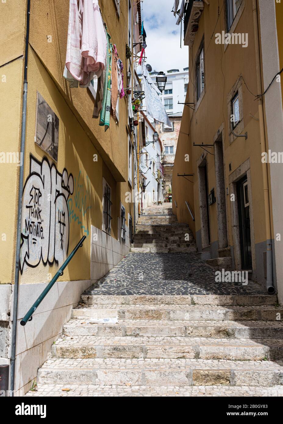 Le strade di Lisbona, Portogallo. Foto Stock