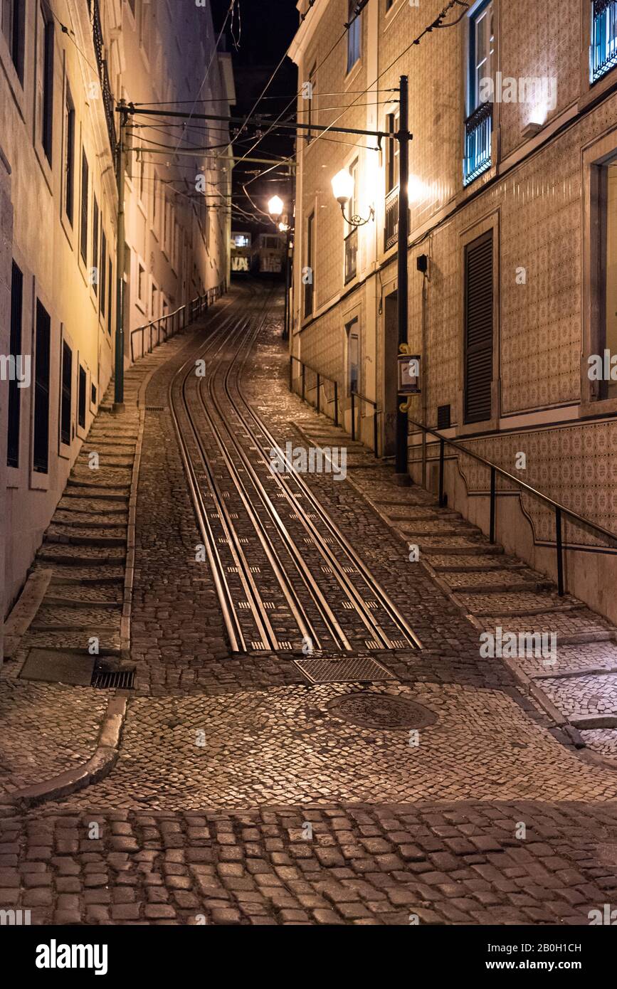 Le strade di Lisbona, Portogallo. Foto Stock