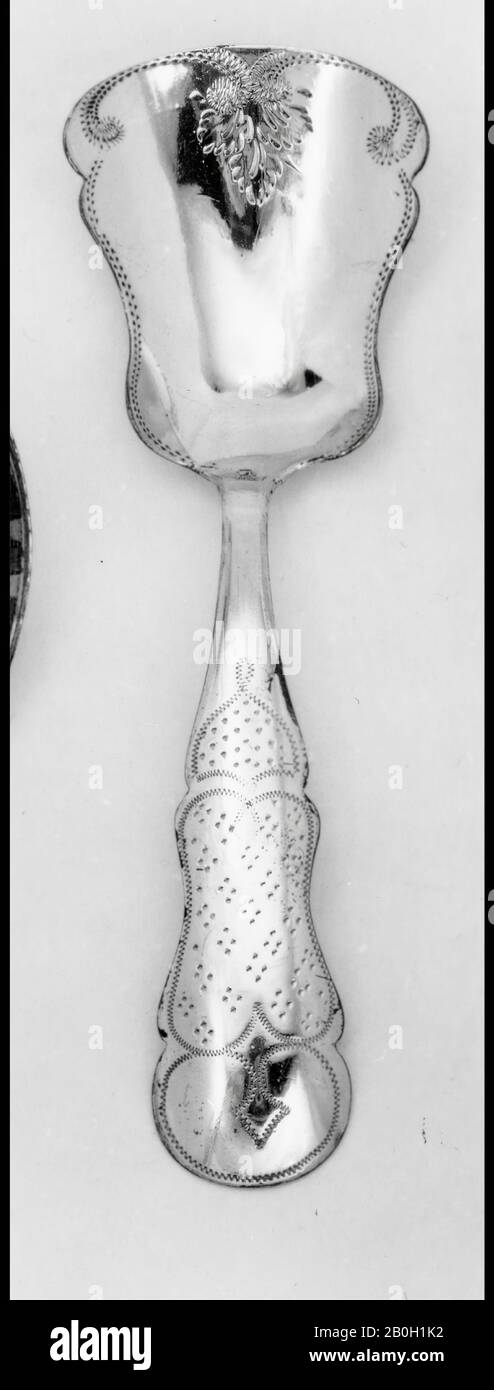 Unknown, Caddy Spoon, 1869, Argento, Totale: 4 3/16 In. (10,6 cm Foto Stock