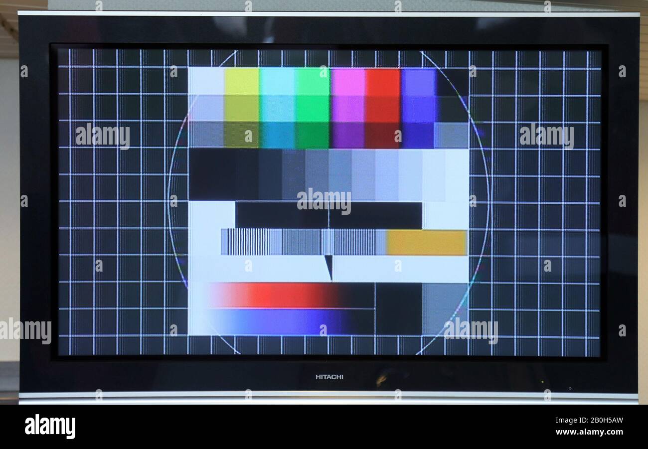 23.06.2019, Hannover, bassa Sassonia, Germania - modello di test analogico su un televisore a schermo piatto. 00S190623D326CAROEX.JPG [RILASCIO MODELLO: NO, RILASCIO PROPRIETÀ: N Foto Stock