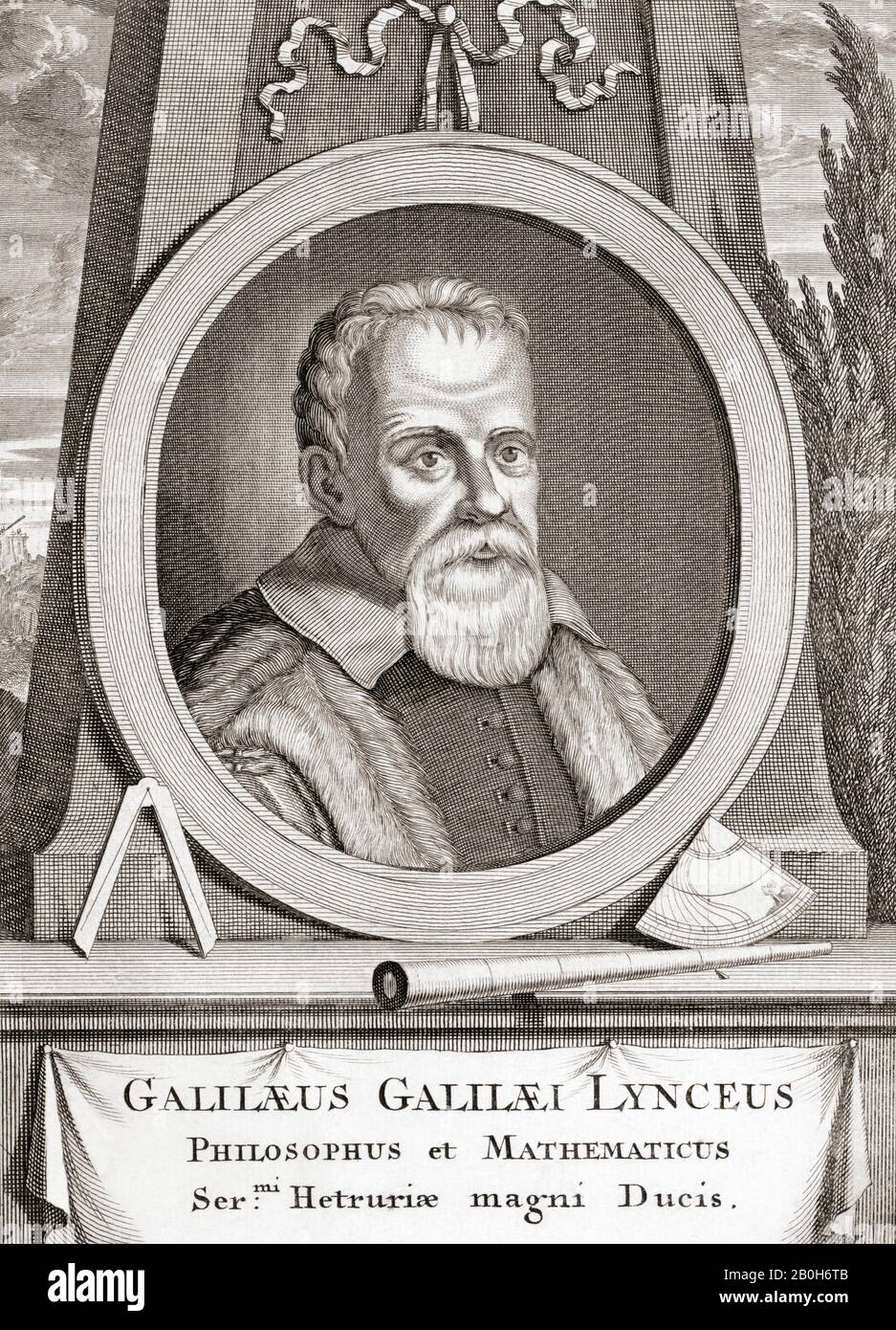 Galileo Galilei, 1564 - 1642. Il polymath italiano. Foto Stock