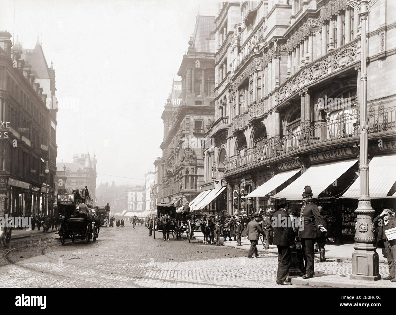 Church Street, Liverpool, Inghilterra all'inizio del 20th secolo. Foto Stock