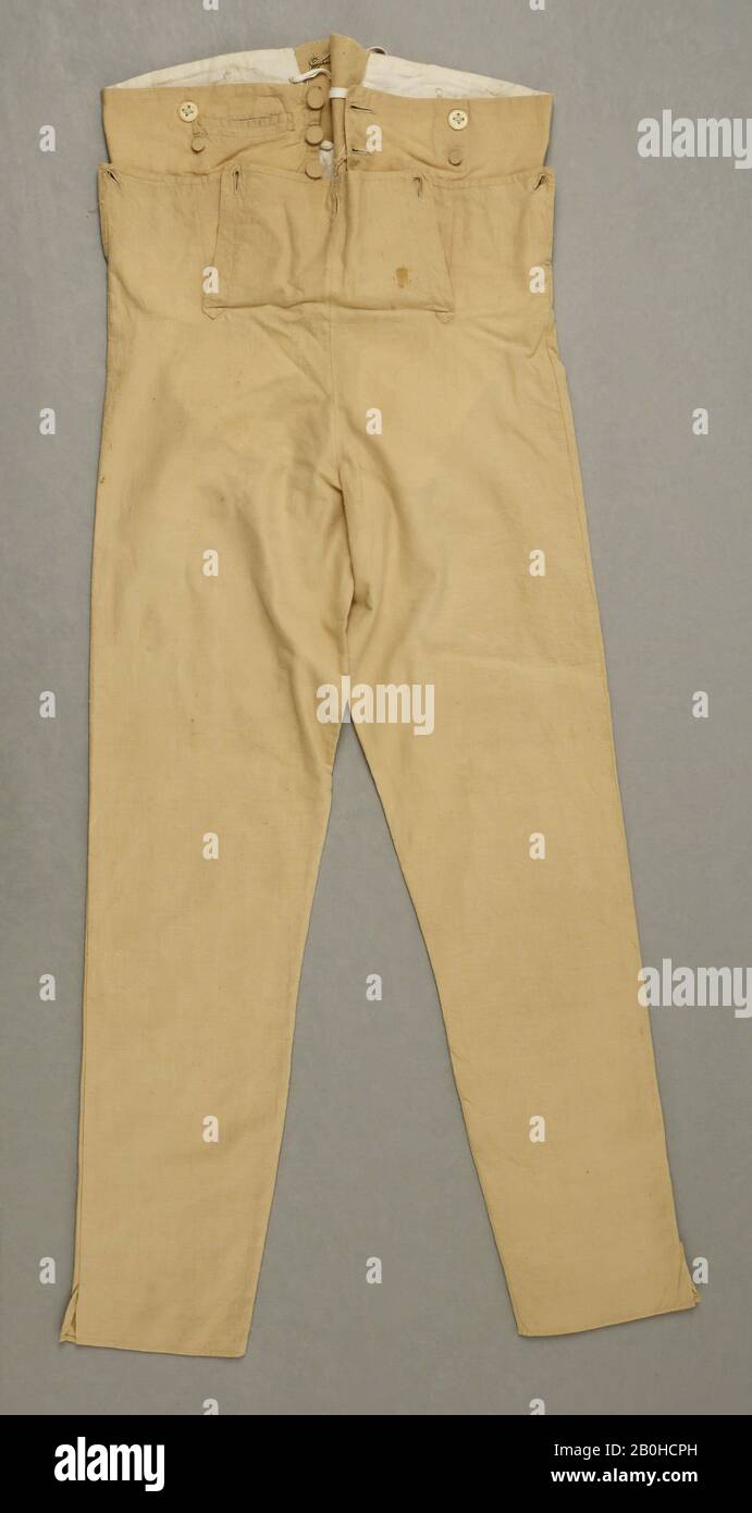 Pantaloni, americani o europei, 1800–1810, americani o europei, cotone Foto  stock - Alamy