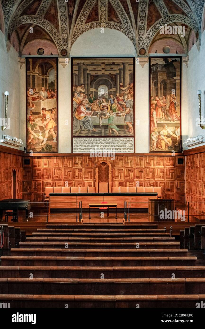 Italia Lombardia - Milano - Università Cattolica - Sala Grande Foto Stock