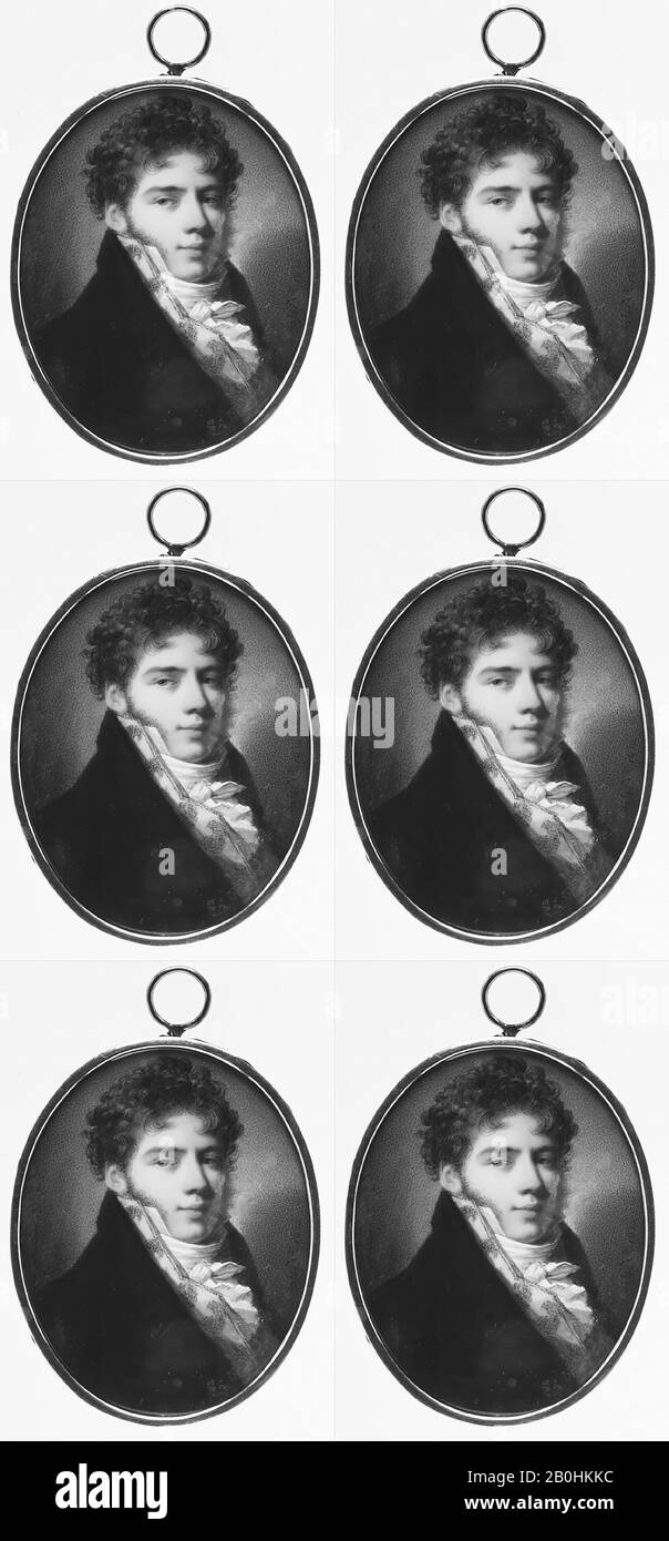 Domenico Bossi, Conte Alexander Ivanovich Sollogoub (1788–1844), Domenico Bossi (Italiano, Veneziano, 1765–1853), 1810, Avorio, Ovale, 2 3/8 X 1 7/8 In. (60 x 47 mm), miniature Foto Stock