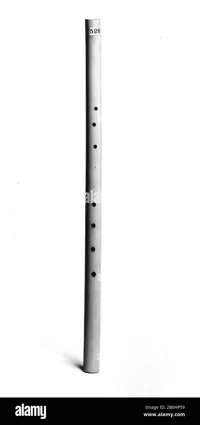 Flauto, Malgascio, fine 19th secolo, Madagascar, Malgascio, Bamboo, L. 35,6 cm, flauto soffiato con foro di soffiaggio Aerophone (verticale Foto Stock