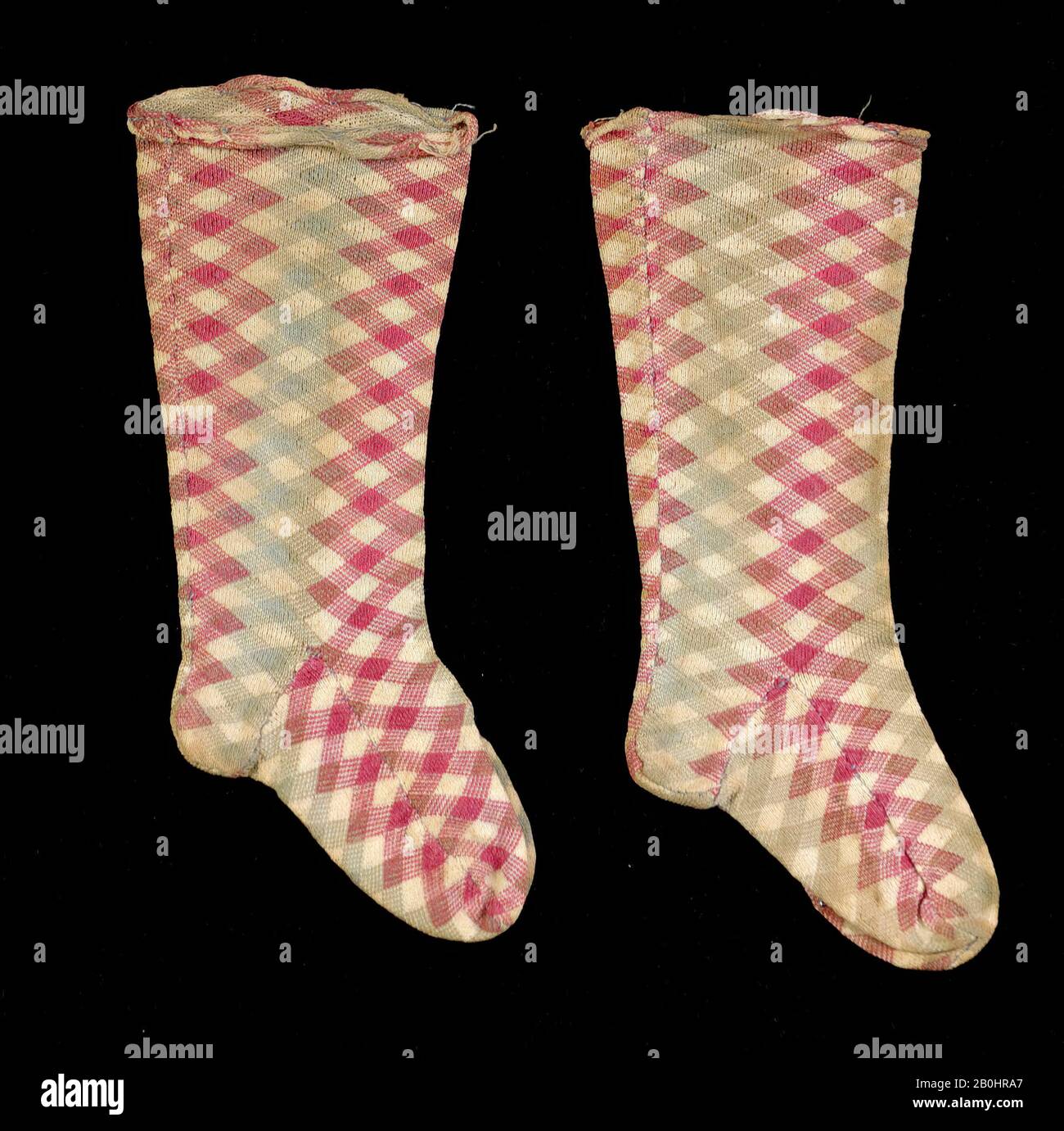 Calze, American, 1860-70, American, Wool Foto Stock
