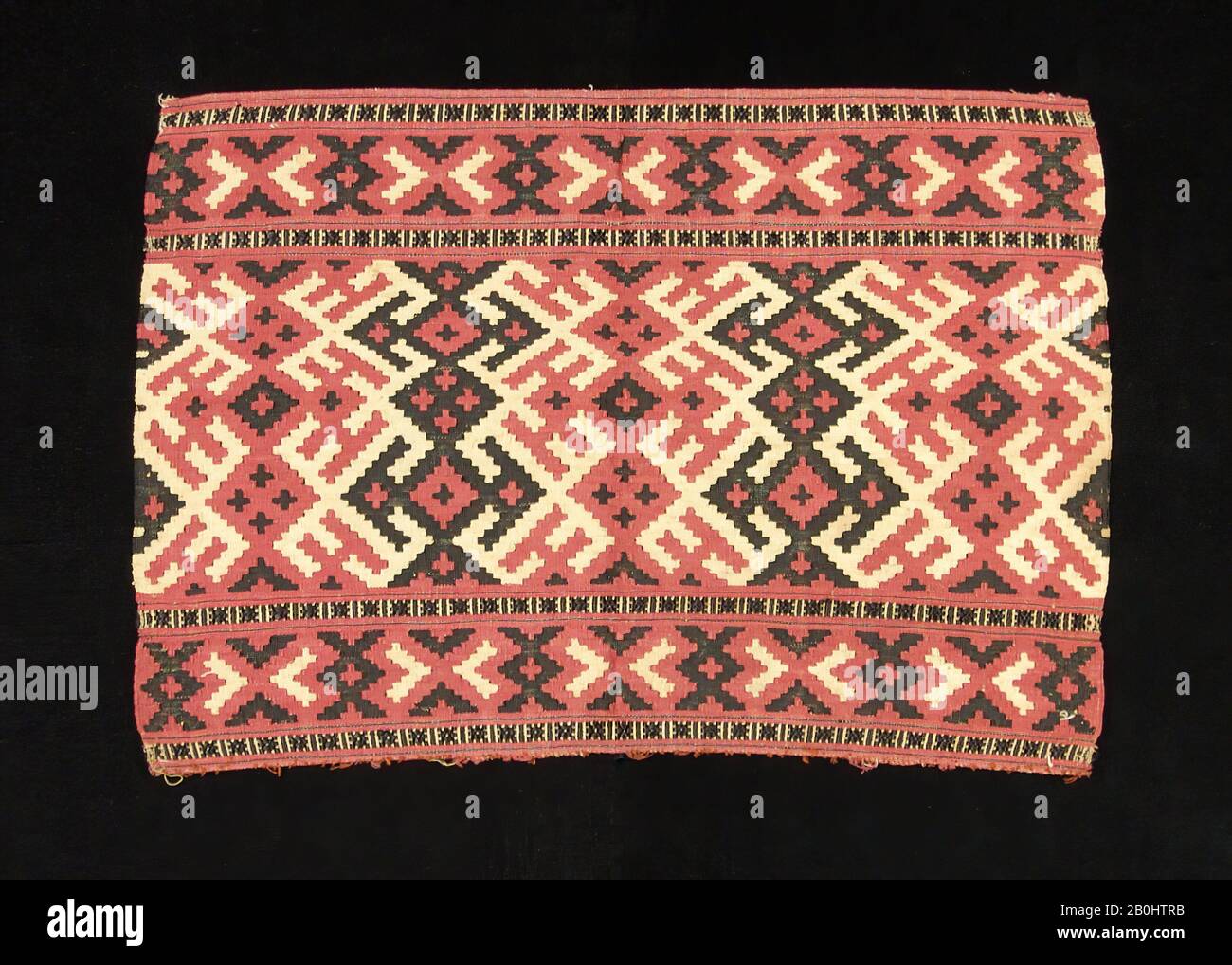 Tessile, russo, 1840–70, russo, seta, 11 x 15 1/2 in. (27,9 x 39,4 cm), Textiles Foto Stock