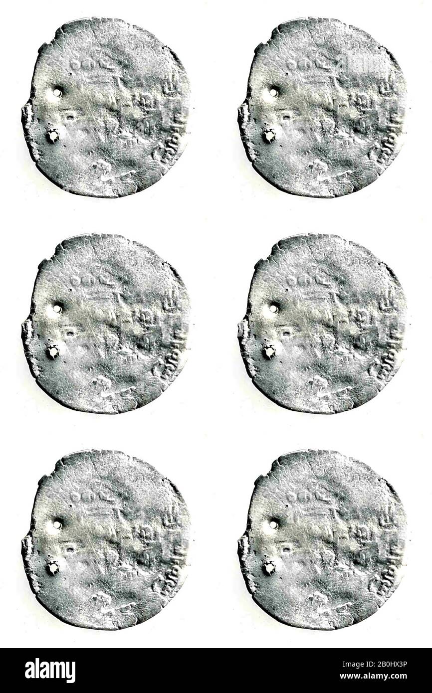 Moneta, 967–78, Dall'Iran, Nishapur. Menta Iran, Jurjan, Argento, Monete Foto Stock