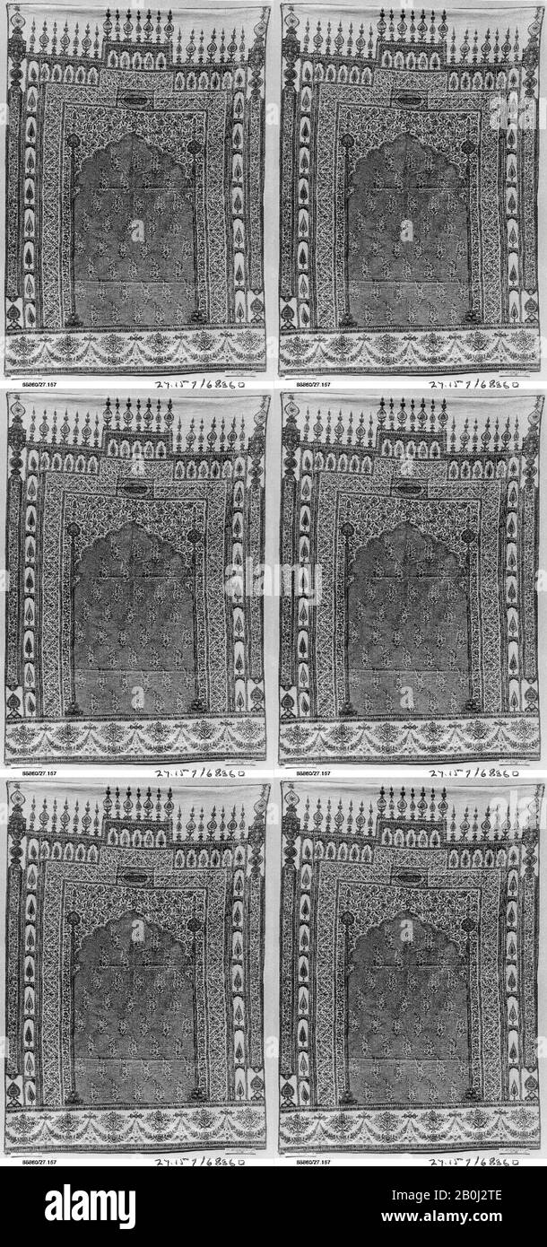 Sospeso, ca. 1800–1810, Attribuito all'Iran, cotone, alto 53 pollici, largo 35,00 pollici (134,6 cm di altezza 88,9 cm di larghezza), dipinto e/o Stampato con tessili Foto Stock