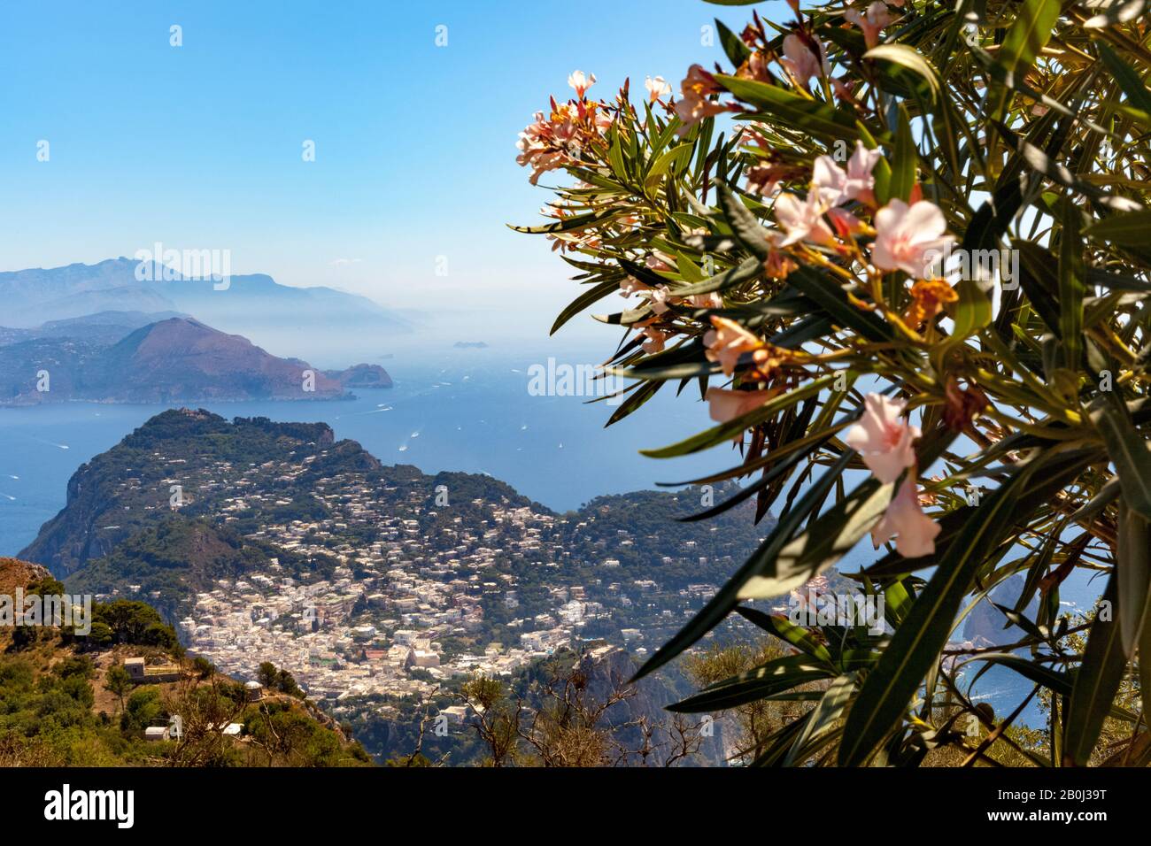 Vista di Capri da Monte Solaro Foto Stock